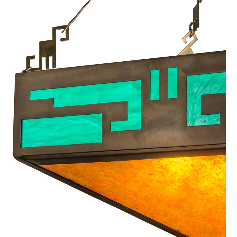 Luminaire suspendu géométrique unique à 4 lumières