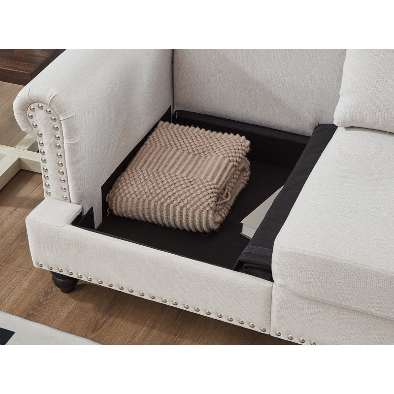 Canapé rembourré 83 po, Beige