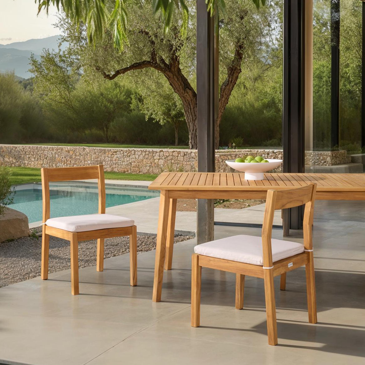Wester Teak Patio Side Chair