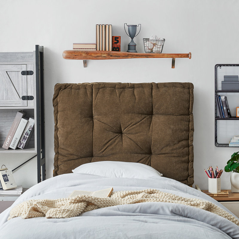 Rainha® - Classic Tufted College Headboard, Brown