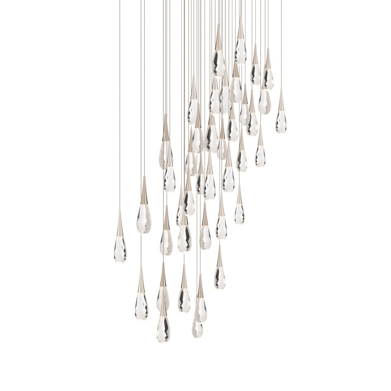 Hibiscus 41 - Light LED Pendant, Polished Nickel