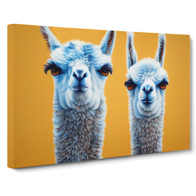 Soulful Llamas - Wrapped Canvas