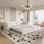 Canapé-lit convertible 3 en 1 de 93 pouces pour très grand lit, canapé-lit escamotable avec méridienne et 2 coussins lombaires, blanc beige-942715393