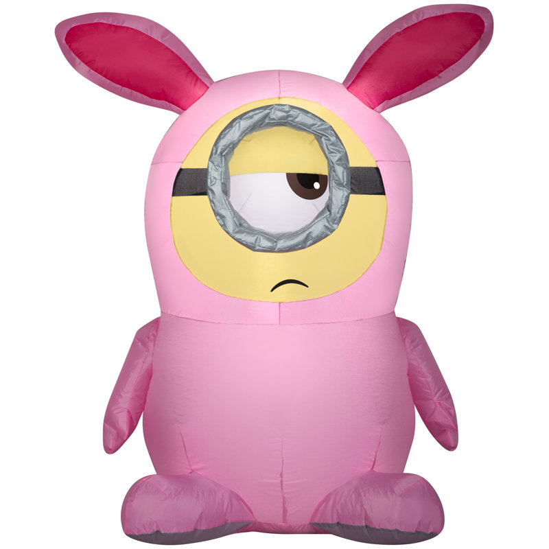 Combinaison gonflable Minions Stuart en rose