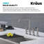 Ensemble de robinet de cuisine et de filtre à eau industriel KRAUS Urbix Bridge-50465767
