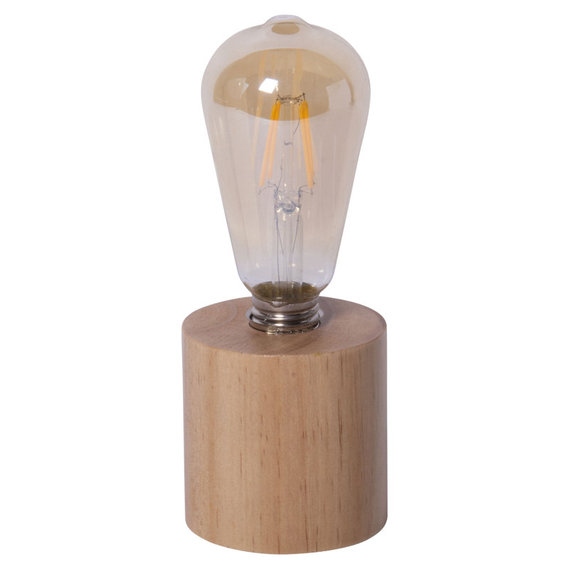 Lumière décorative avec base en bois