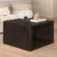 Table basse carrée pour salon en brun foncé Table basse avec rangement, table centrale à 2 niveaux avec compartiment de rangement semi-ouvert