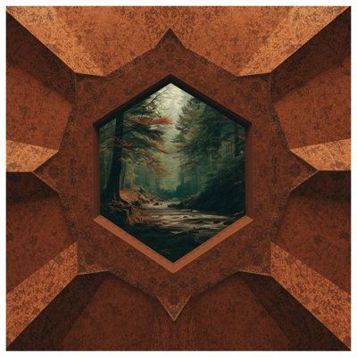 Édredon Hexagon Forest View