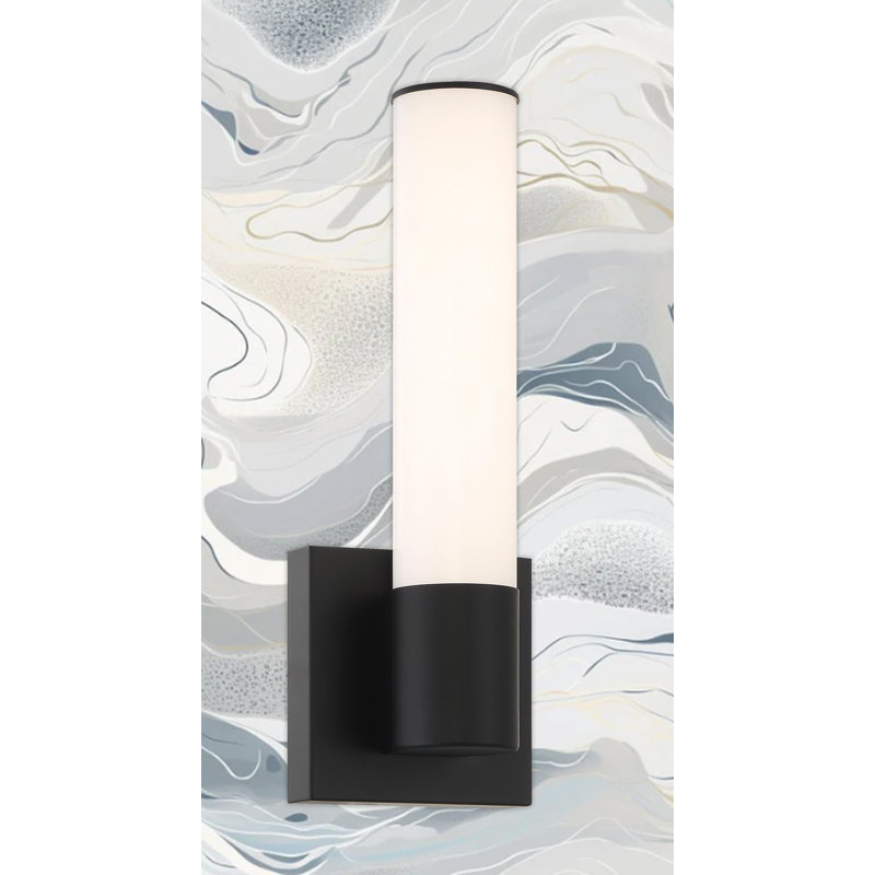 Camodeca Steel LED Armed Sconce, Matte Black