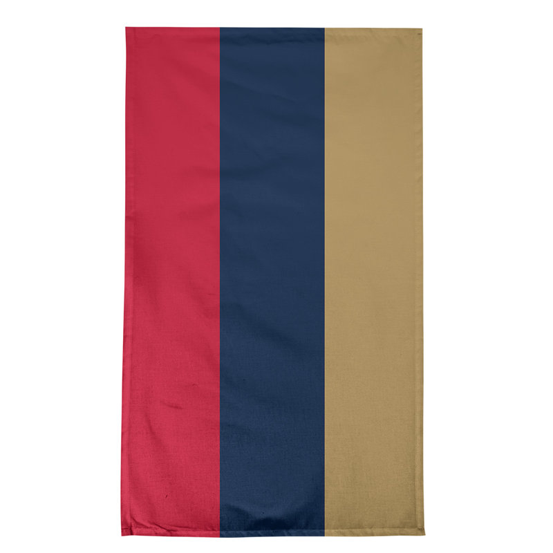 Serviette de thé hockey Anaheim, Rouge / bleu / doré mat, Sergé de coton