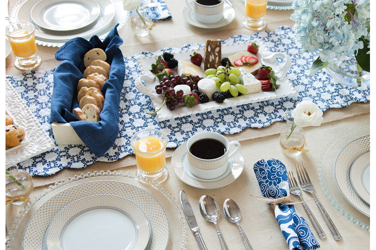 Cheese board on a table setting