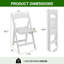 Chaise pliante simple rembourrée en plastique noir-1126831125