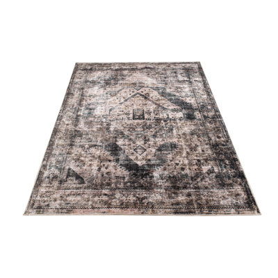 Hegg Collection Grey/Beige/Brown Abstract Area Rug