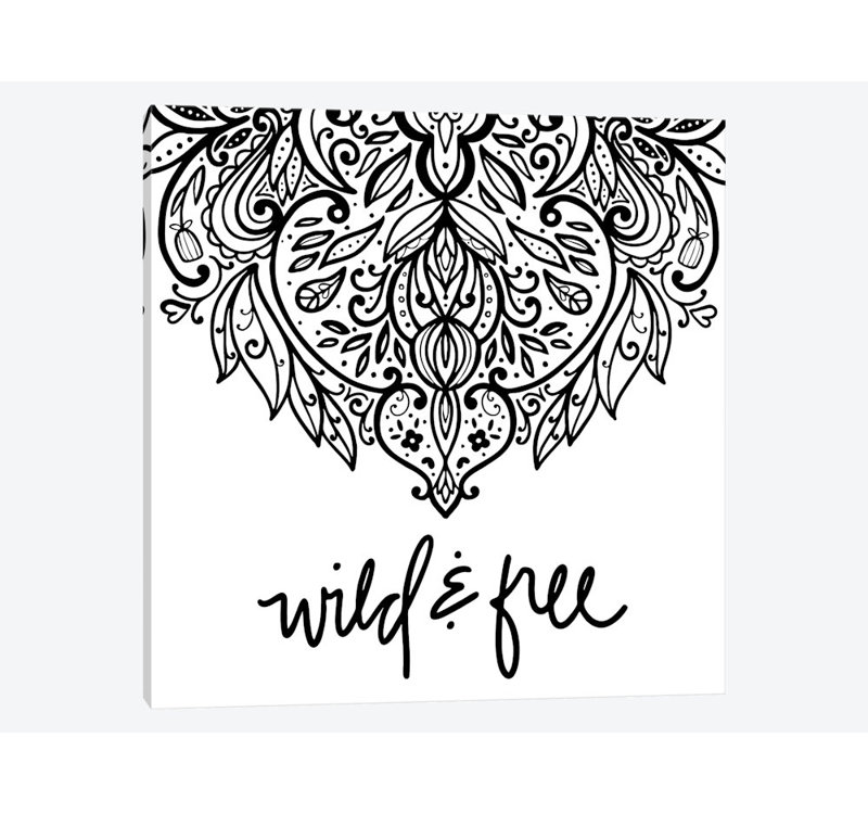 « wild & free daydreamer i », impression sur toile, H 37 po x l 37 po x P 1,5 po, Toile tendue, Pas de tapis
