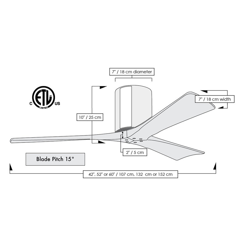 Irene Ceiling Fan, Matte Black, Matte Black, 60"
