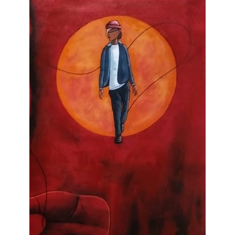 Lignes à main - En route | Acrylique sur toile | Par Kirtiraj Mhatre