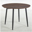 Table extensible, table de salle à manger, table de bureau, table basse, pieds en métal noir, plateau couleur noyer, 100/140 / 180X100X75Cm-817469737