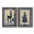 Toile avec cadre gris