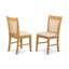 Ensemble de table de salle à manger 5 pièces moderne comprenant une table ovale en bois avec feuille papillon et 4 chaises de cuisine en tissu de lin, 42 x 60 pouces, chêne-124279155-109975860
