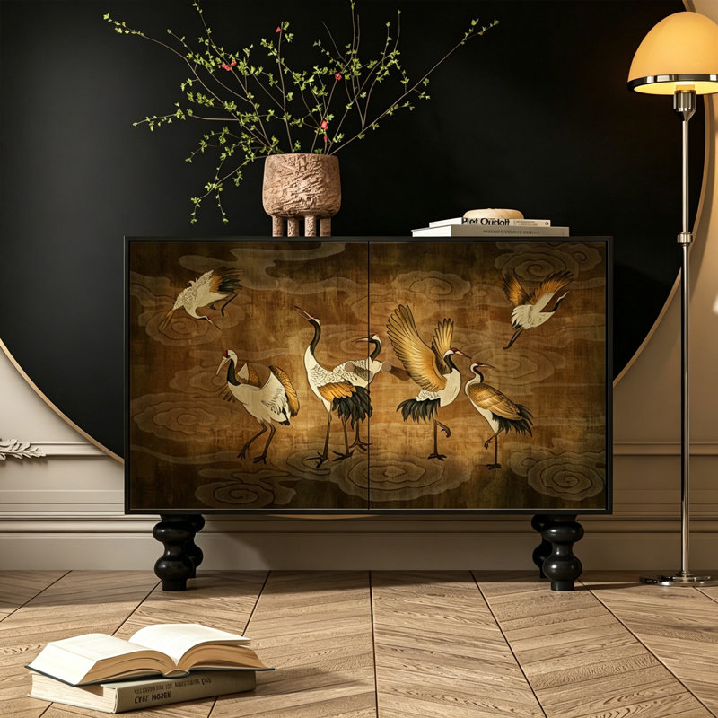 Chinese Style Solid Wood Entryway Cabinet