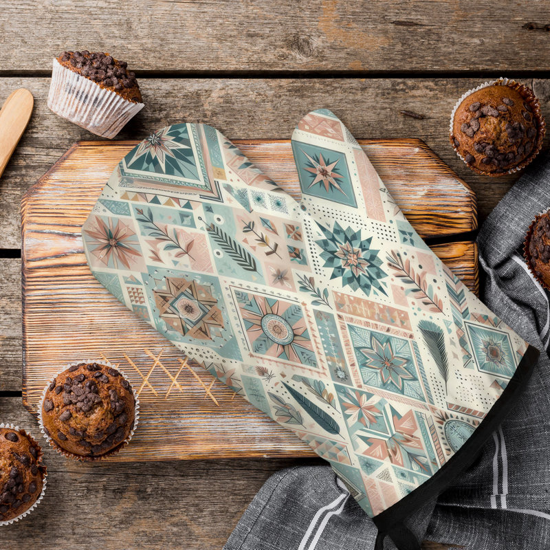 Boho Symbols Oven Mitt