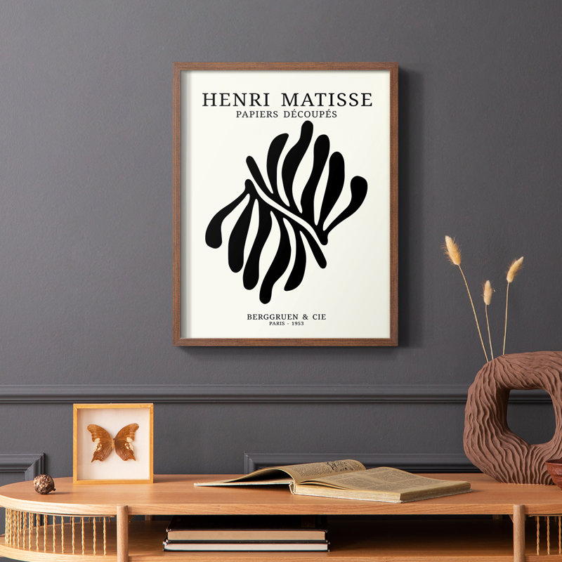 Matisse CDIX, reproduction encadrée - bois massif, Brun, H 20 po x l 16 po
