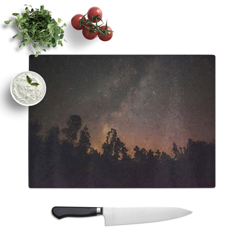 Tempered Glass Spearfish Canyon Lights Chopping Board, 39 cm W x 28.5 cm L