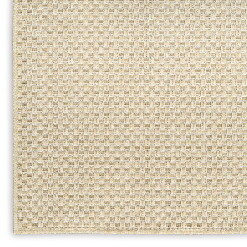 Tulum Solid Indoor/Outdoor Area Rug, Runner 2'2" x 8', Cream