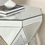 Table basse de style tambour avec incrustation de cristal miroir
