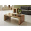 Waterfall Solid Wood Sled Coffee Table