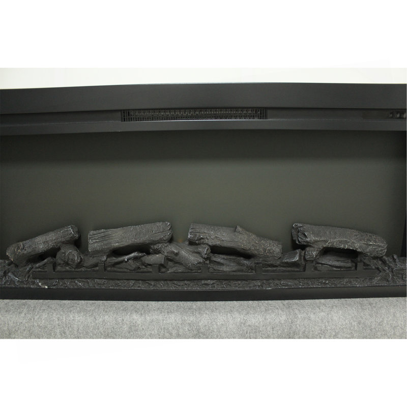 44 Inch Wall Recessed Electric Fireplace With Remote And Imitation Flame , LED Light Heater