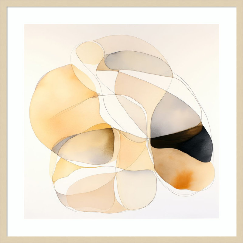 «Abstract Organic Shapes IV» par Irena Orlov, impression sur bois encadrée, H 33 po x l 33 po