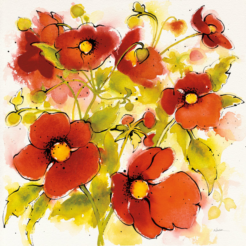 Wild Meadow I 1 Piece Wrapped Canvas Painting, 30cm H x 30cm W x 3.8cm D