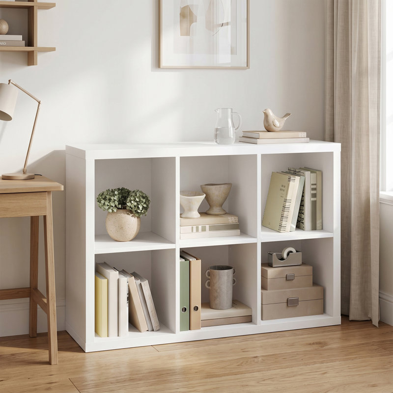 Cube de rangement polyvalent pour salon, bureau ou salle d'étude, 6 cube, White
