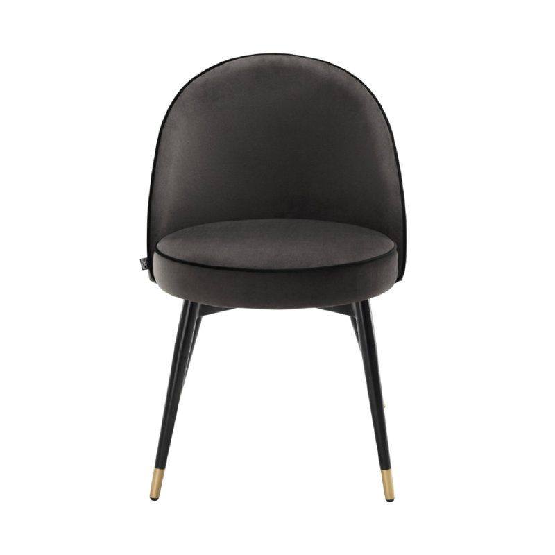 Upholstered Dining Chair, Dark Gray