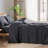 BESTOUCH Duvet Cover Set 100% Washed Cotton Linen Feel Lightweight-115115467-114986035
