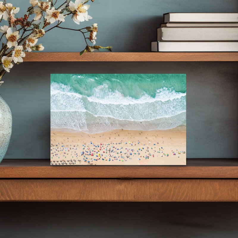 Art contemporain plage aérienne, 12" H x 18" W