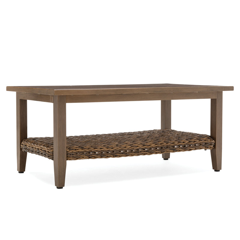 Cayman Resort-Grade Aluminum Faux Wood Coffee Table