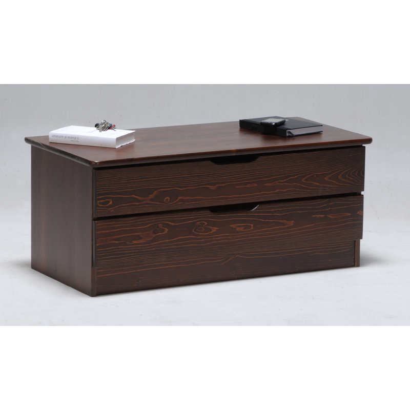 Chemung Solid Wood 97cm W 2 - Drawer Chest of Drawers