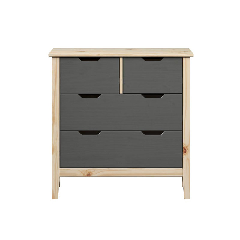 Leonit 4 - Drawer Chest of Drawers, Grey/Natural