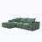 Boucle Sectional Sofa with pillows,No Assembly Needed-106714674