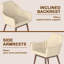 Ensemble de 2 chaises d'appoint rembourrées avec dossier confortable rembourré beige-1422273684-1422273685