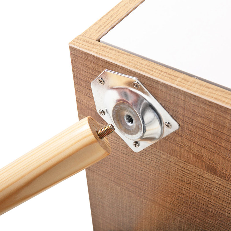 Tables de chevet 2 tiroirs en blanc pour la chambre à coucher - Table de chevet moderne avec tiroirs et finition polyvalente