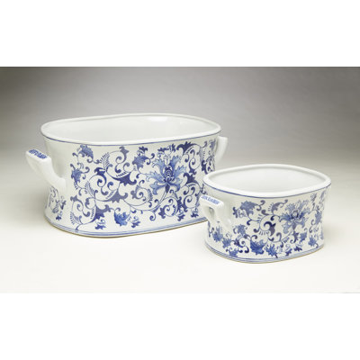Ensemble de pots à fleurs en porcelaine 2 pièces Ferrara