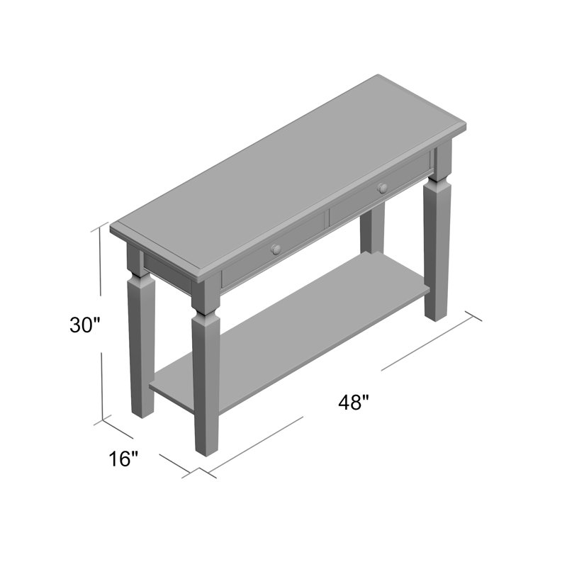 Bonas 48'' Solid Wood Console Table