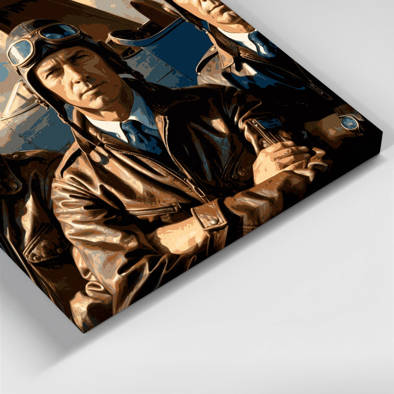 Art mural sur toile brune, H 12 po x l 12 po
