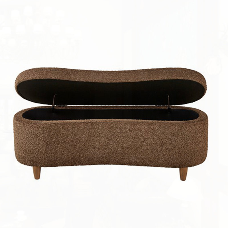 Banc de rangement Boucle, Chocolat