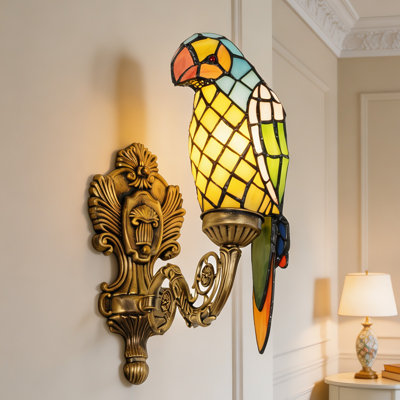 4.05" Little Yellow Parrot Wall Sconce (E26 Warm Bulb Included)