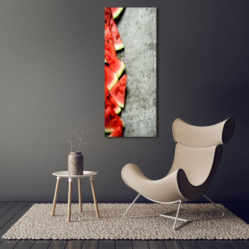Watermelon 1 Piece Wrapped Canvas Wall Art