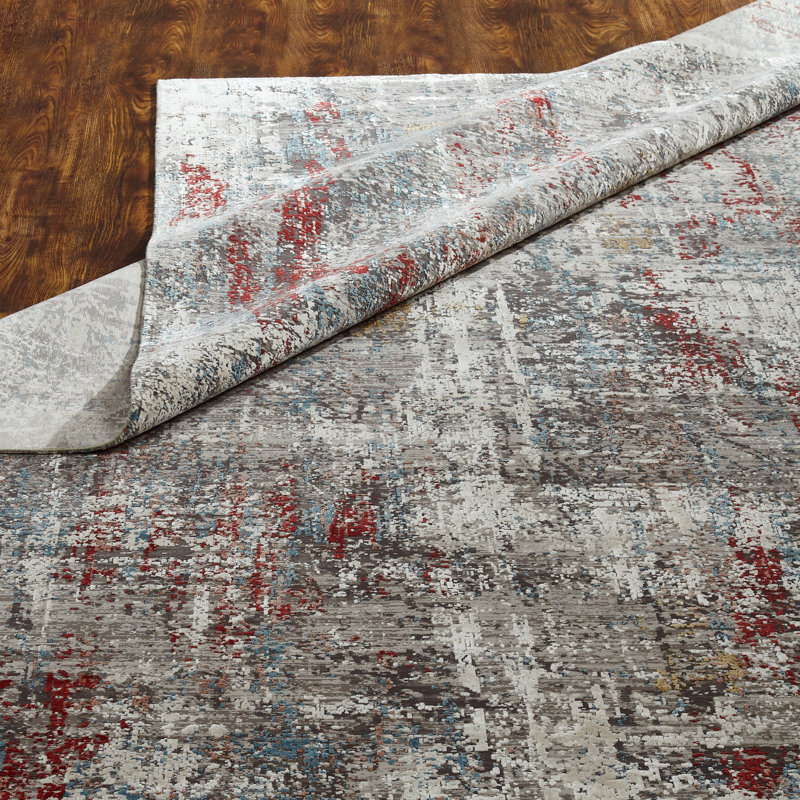 Area Rug in Gray, Rectangle 7'9" x 9'9"
